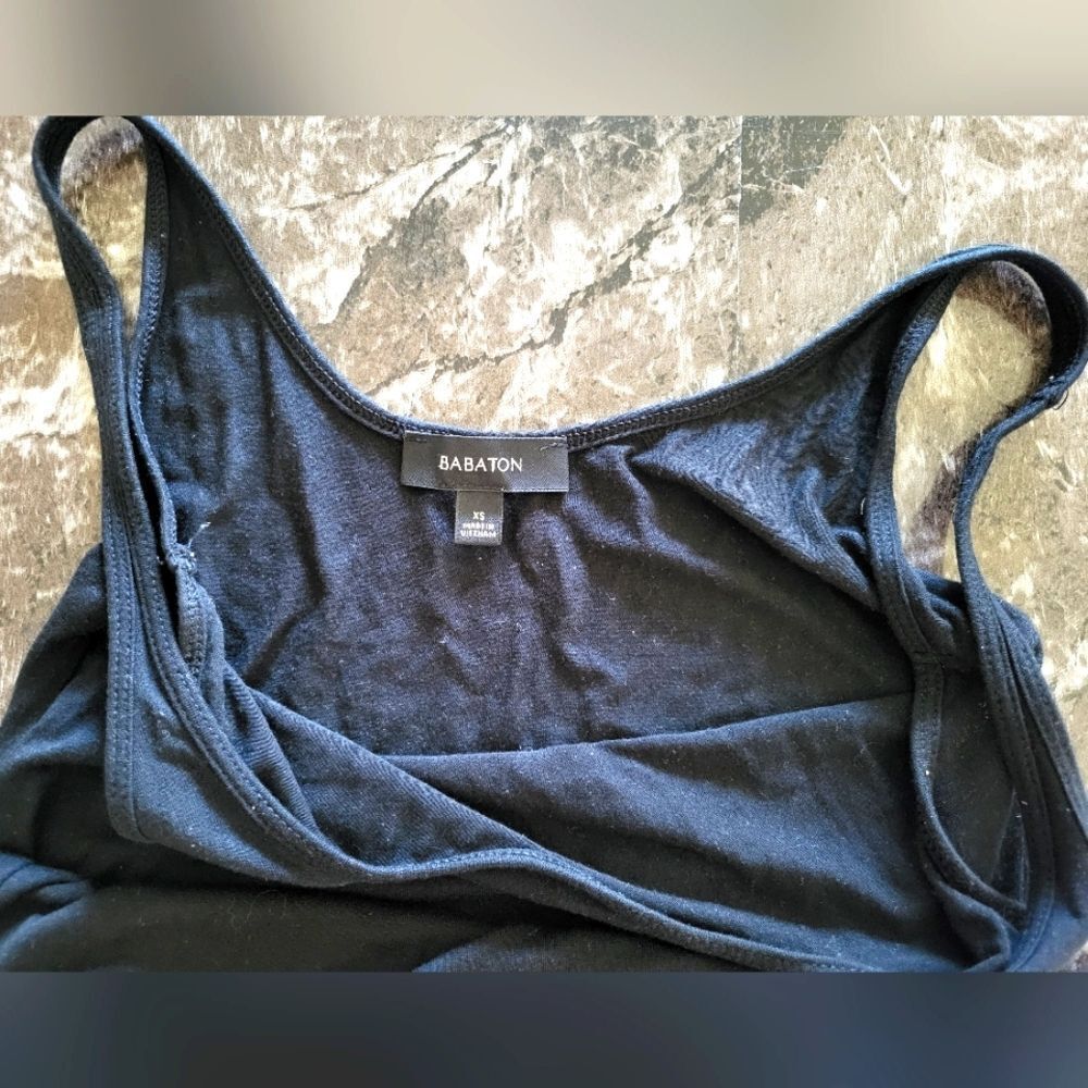 Babaton Aritzia XS Black Spaghetti Strap Contour Dress